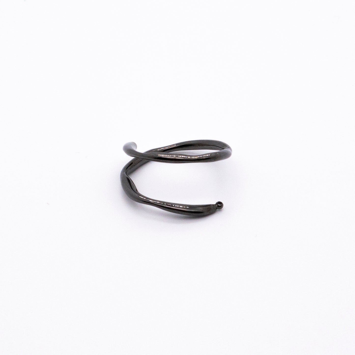 Bubble Nebula - Double Hoop Ear Cuff (Black Gold Plated)