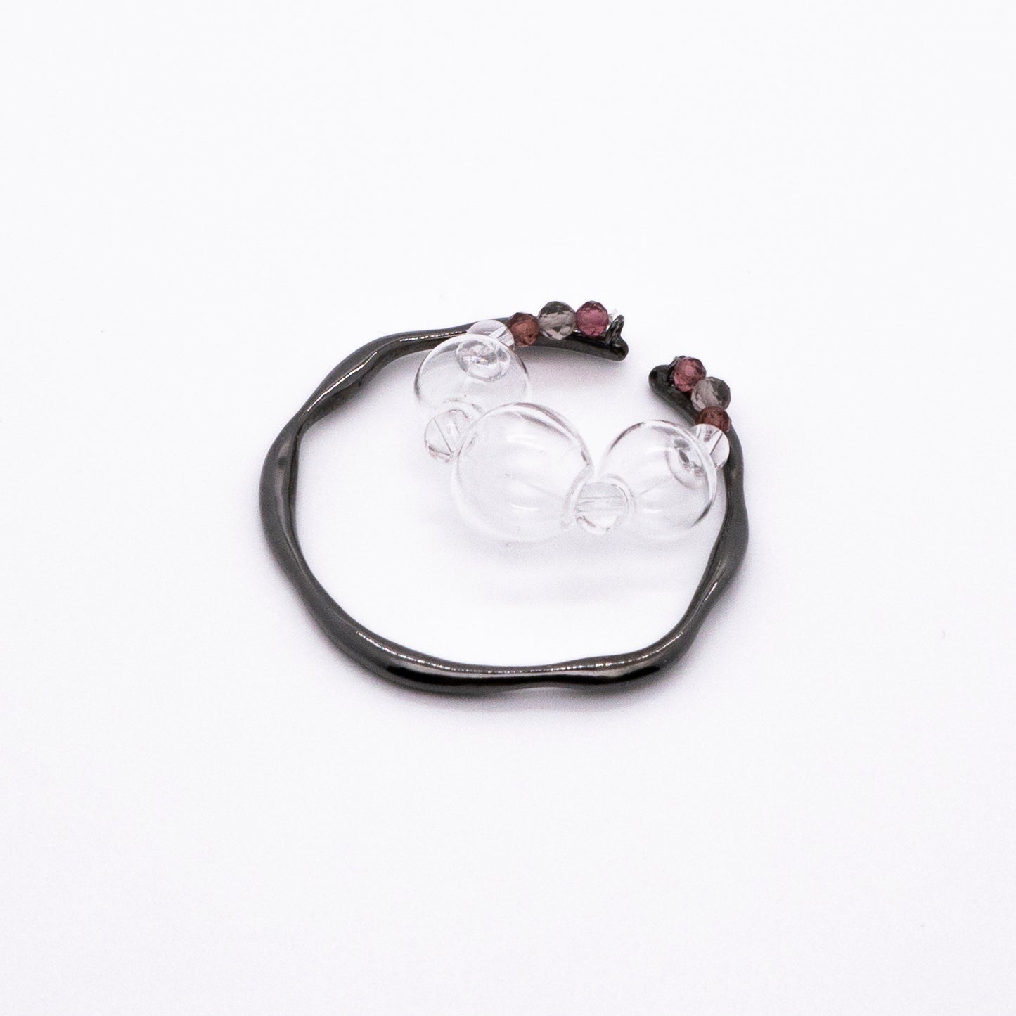 Bubble Nebula - Bubble Hoop Ear Cuff (Black Gold Plated)