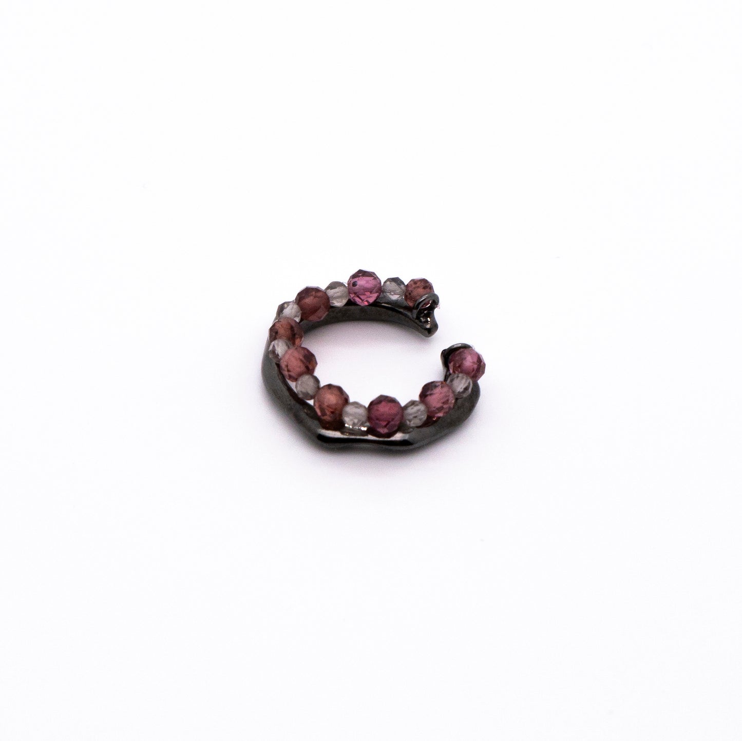 Bubble Nebula - Beading Hoop Ear Cuff (Black Gold Plated)