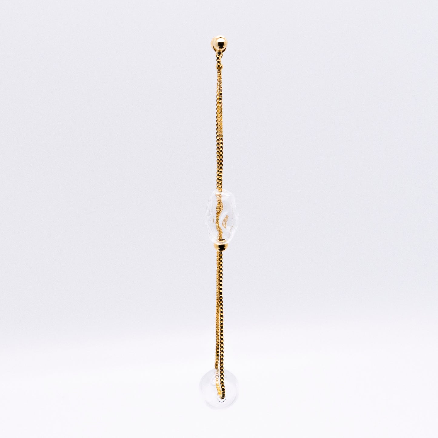 Bubble Nebula - Floating Bubbles Drop Single Earring (Gold Plated)