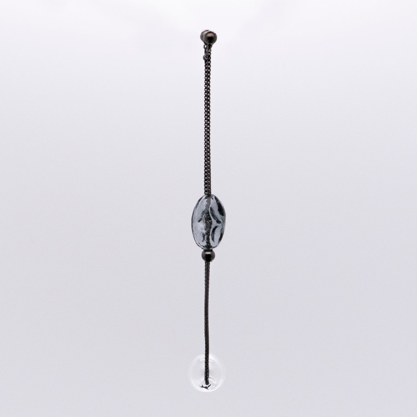 Bubble Nebula - Floating Bubbles Drop Single Earring (Black)