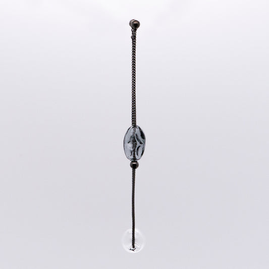 Bubble Nebula - Floating Bubbles Drop Single Earring (Black)