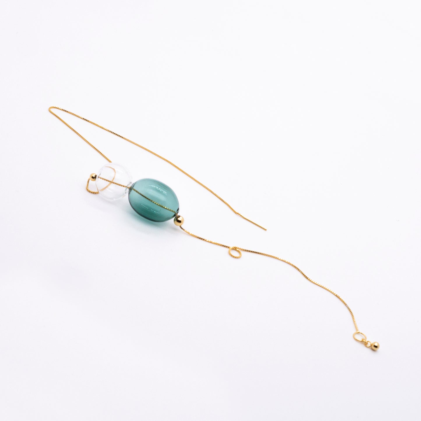 Bubble Nebula - Hoop Ear Cuff + Bubble Threader Earring (Gold Plated)