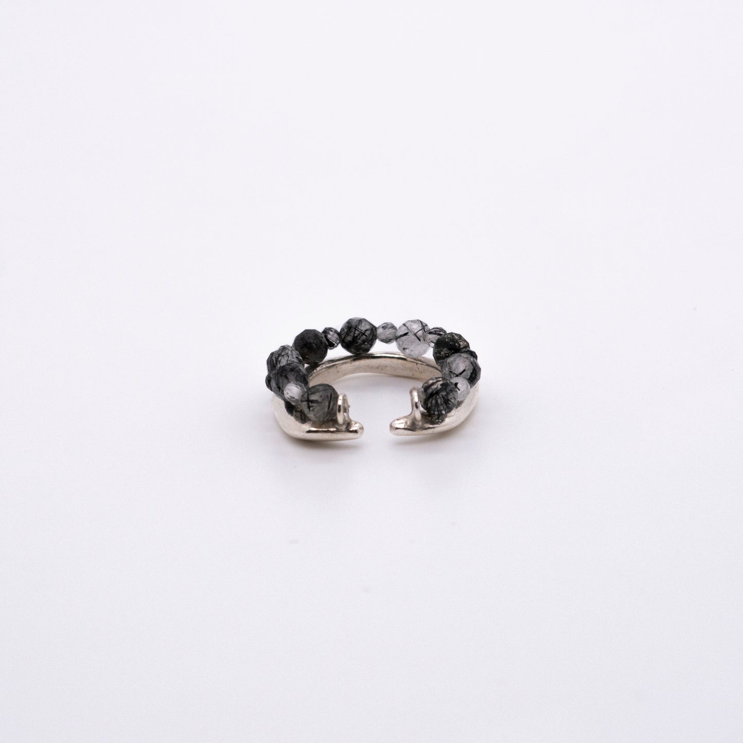 Bubble Nebula - Beading Hoop Ear Cuff (Silver)