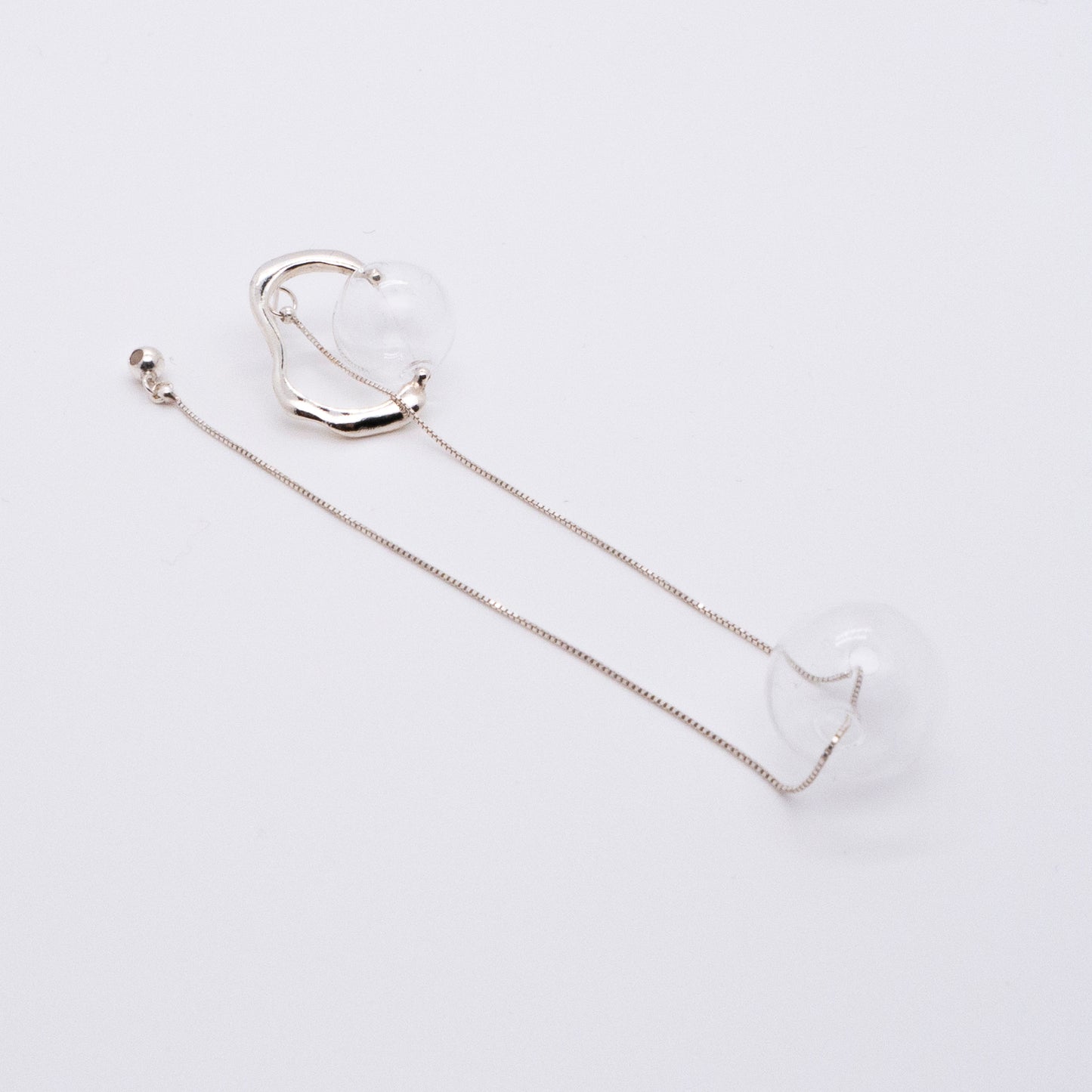 Bubble Nebula - Small Bubble Silver Earrings (Silver)