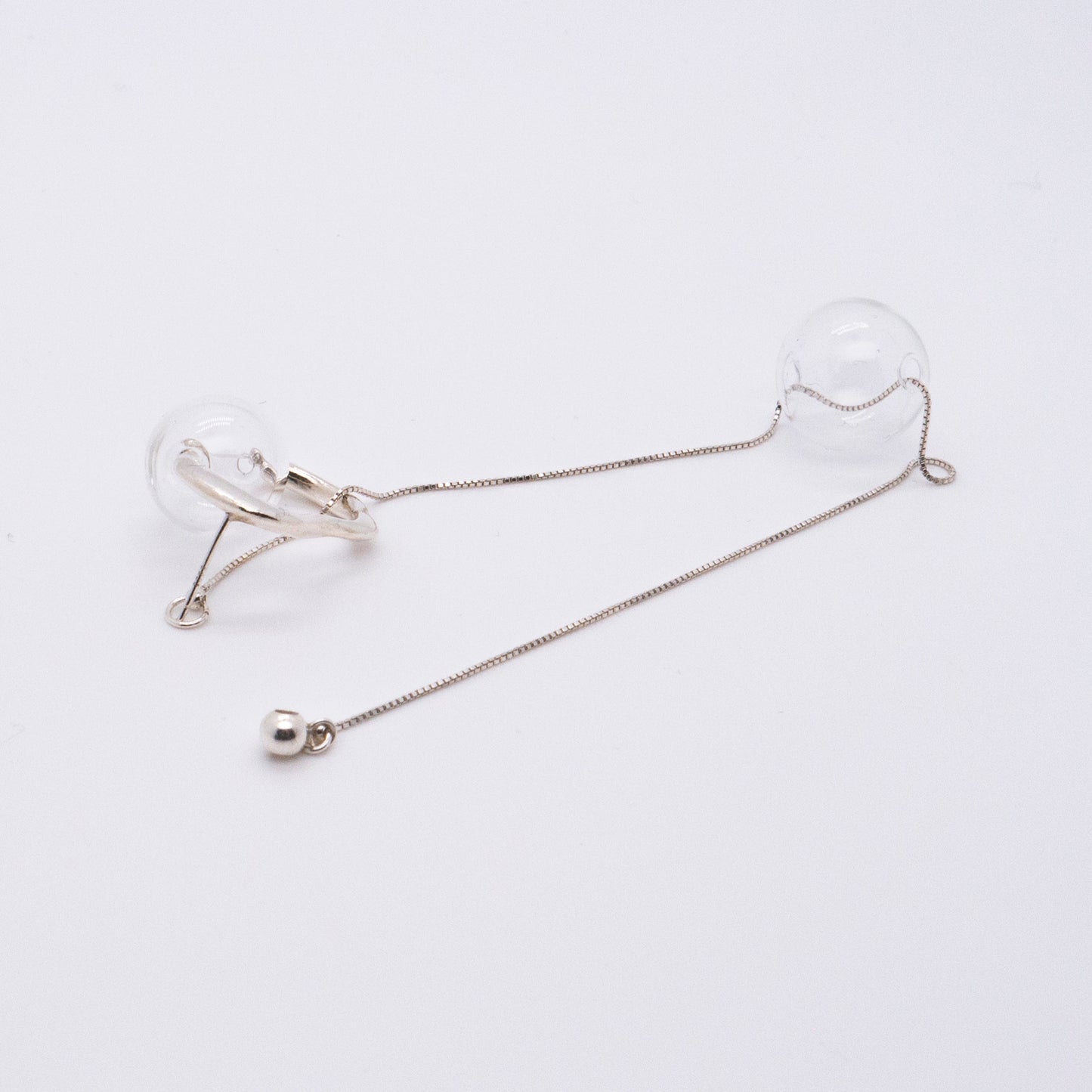 Bubble Nebula - Small Bubble Silver Earrings (Silver)