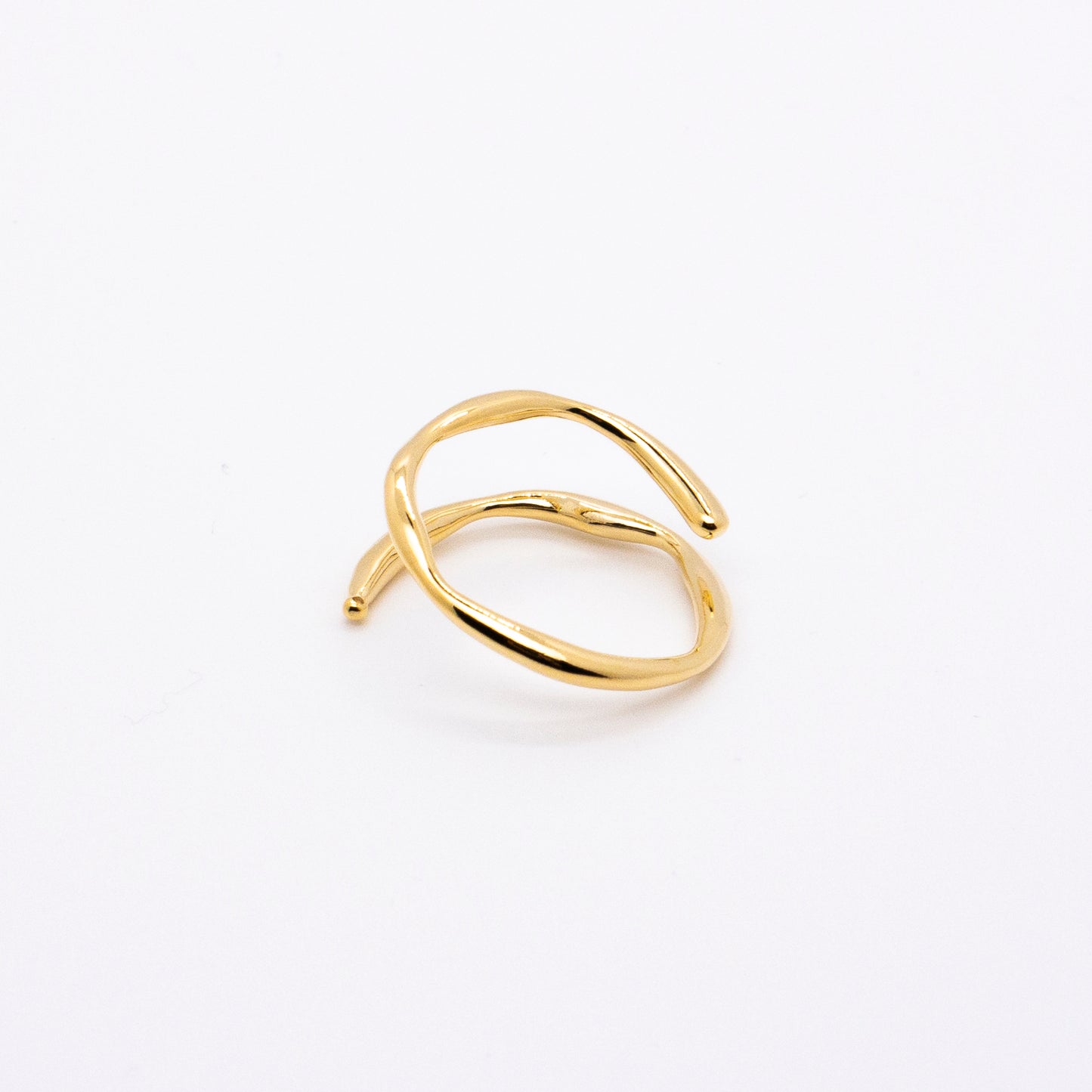 Bubble Nebula - Double Hoop Ear Cuff (14K Gold Plated)