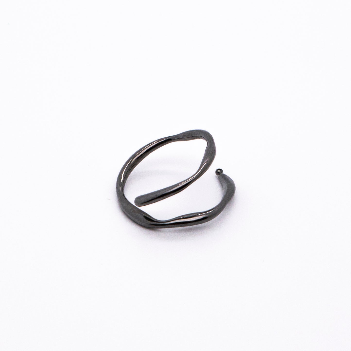 Bubble Nebula - Double Hoop Ear Cuff (Black Gold Plated)