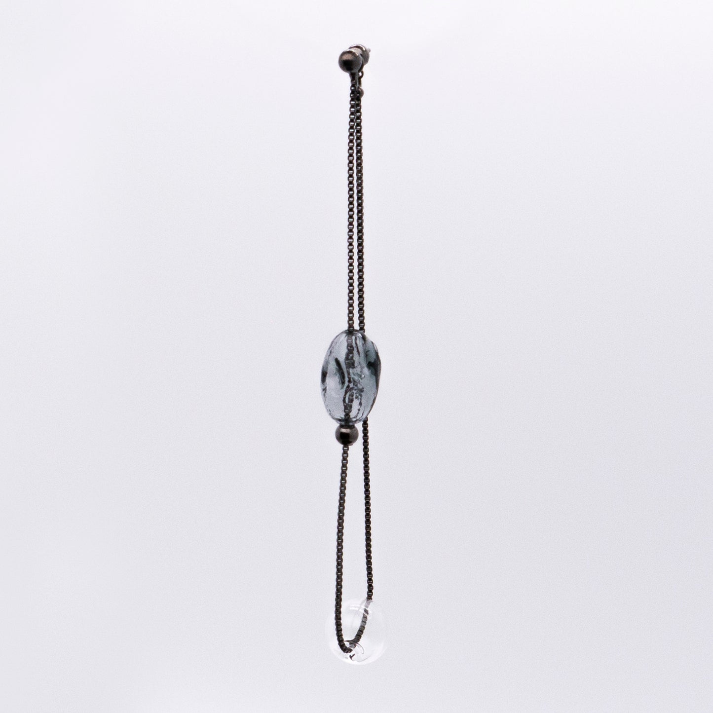 Bubble Nebula - Floating Bubbles Drop Single Earring (Black)