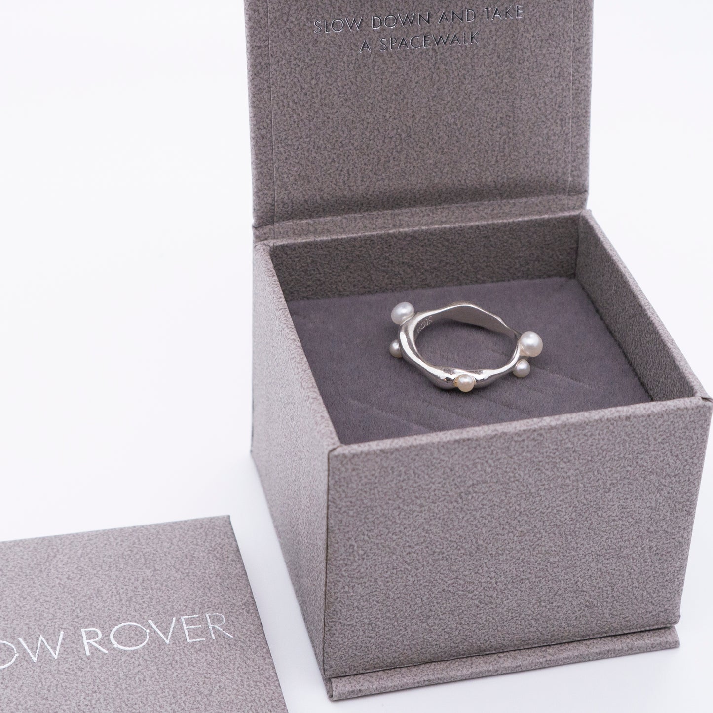 Multiverse - Flowing Baby Pearl Ring (Silver)