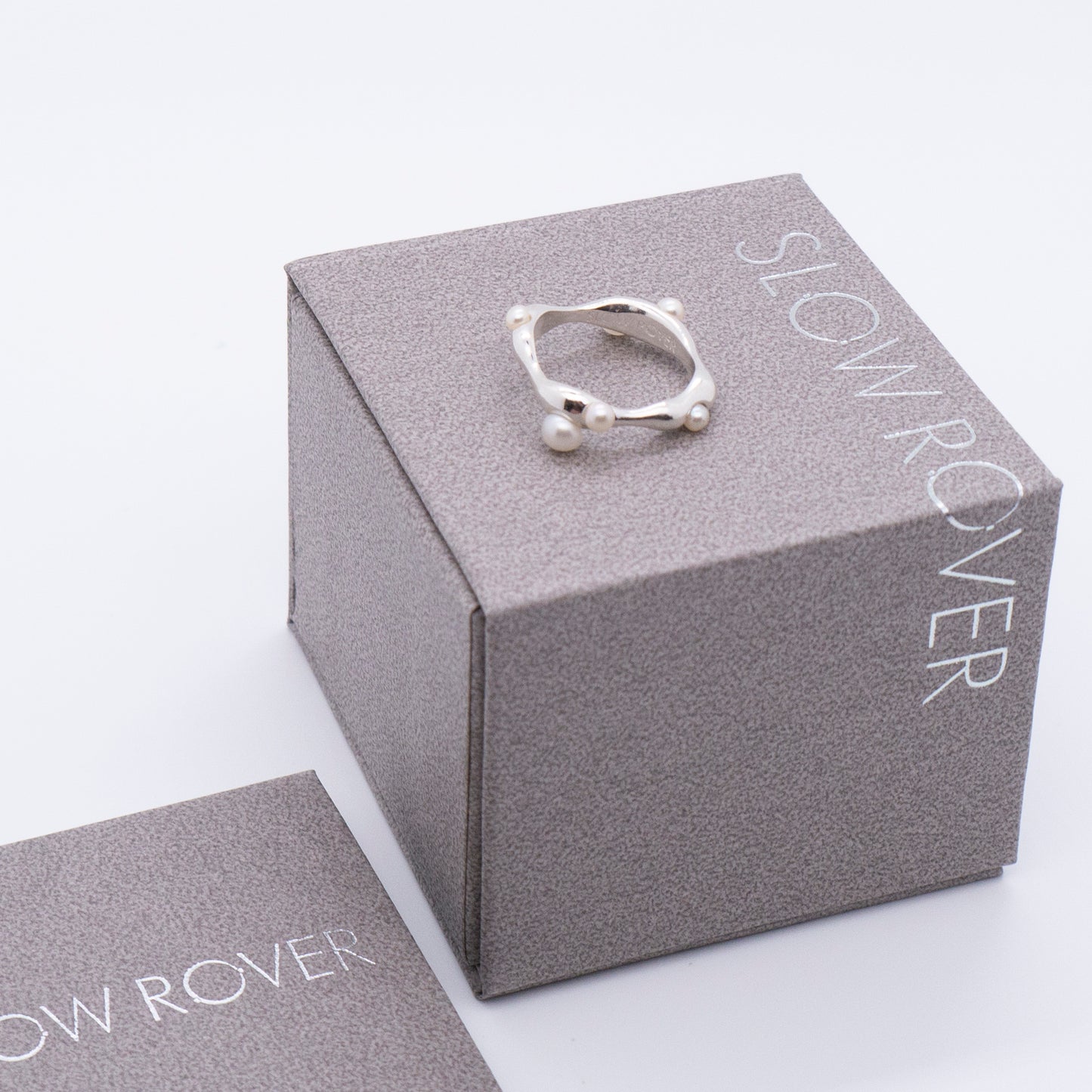 Multiverse - Flowing Baby Pearl Ring (Silver)