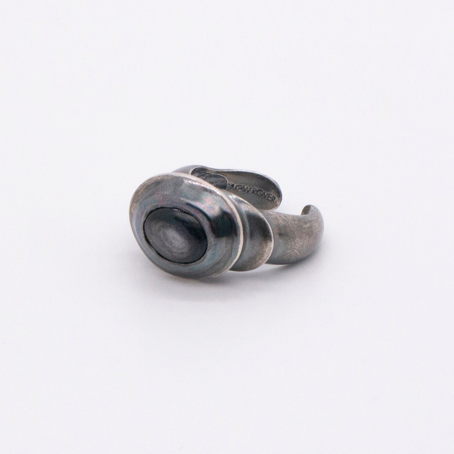 Solar Flares - Sunspots Hypersthene Ring / Ear Cuff (Oxidised Silver)