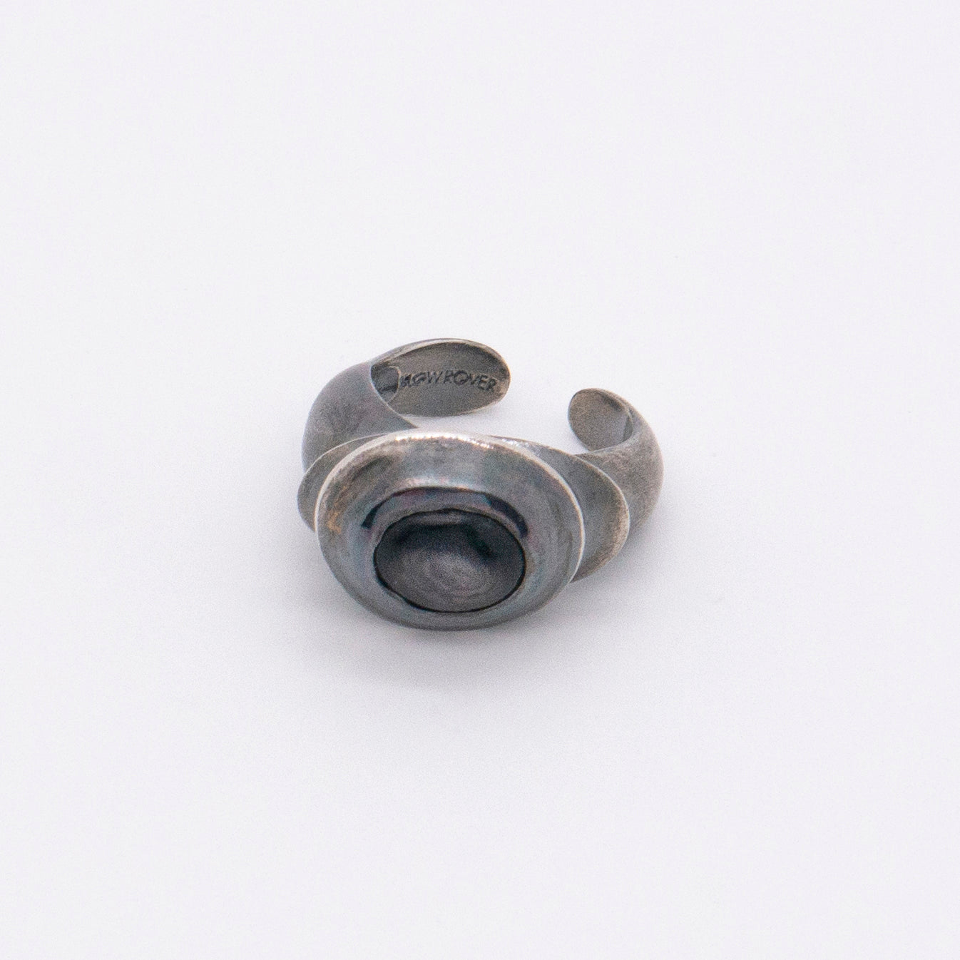 Solar Flares - Sunspots Hypersthene Ring / Ear Cuff (Oxidised Silver)
