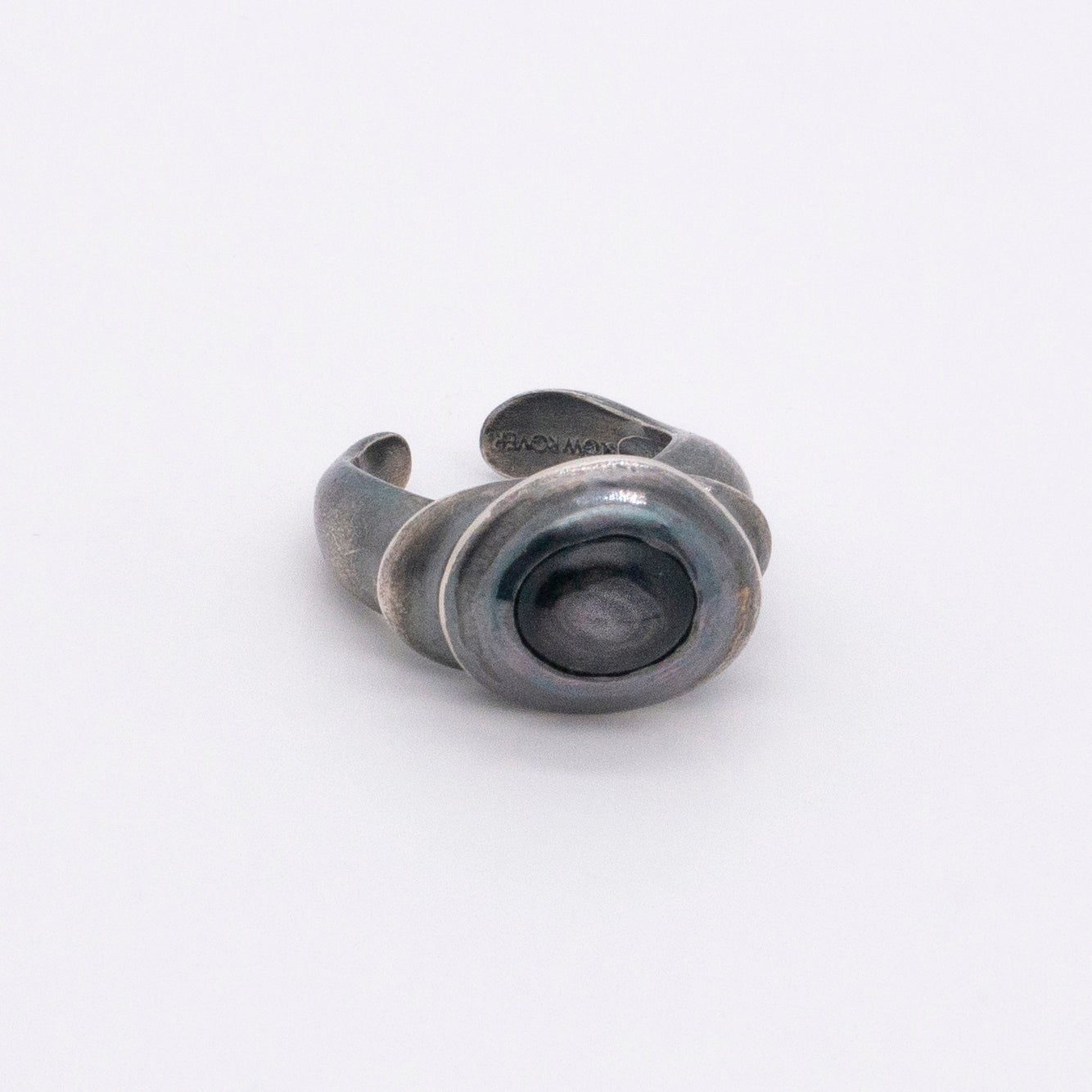 Solar Flares - Sunspots Hypersthene Ring / Ear Cuff (Oxidised Silver)