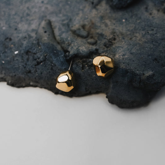 Meteor - Lost Stars Silver Ear Studs - Small (18K Gold Plated)