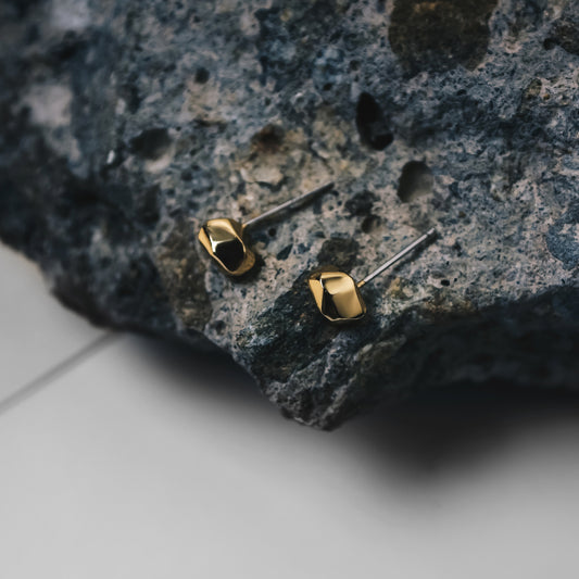 Meteor - Lost Stars Silver Ear Studs - Mini (18K Gold Plated) 