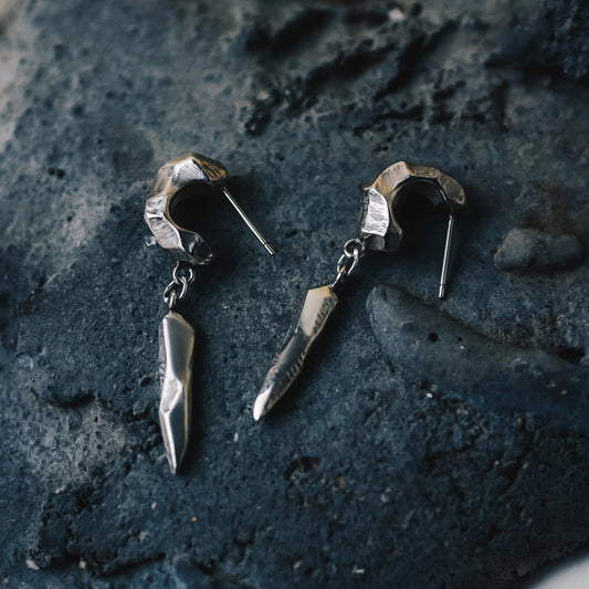 Meteor - Lost Stars Silver Drop Earrings (Silver)