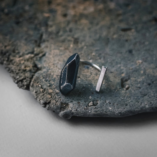 Meteor - Lost Stars Silver Ring- Long (Oxidised Silver)
