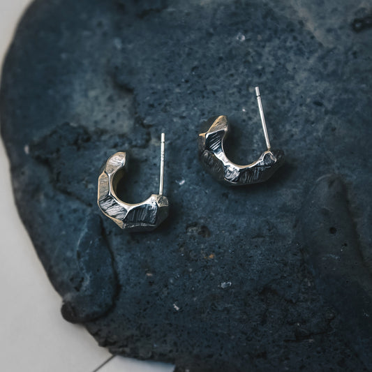 Meteor - Lost Stars Mini Silver Hoop Earrings (Silver)