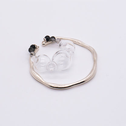 Bubble Nebula - Bubble Hoop Ear Cuff (Silver)