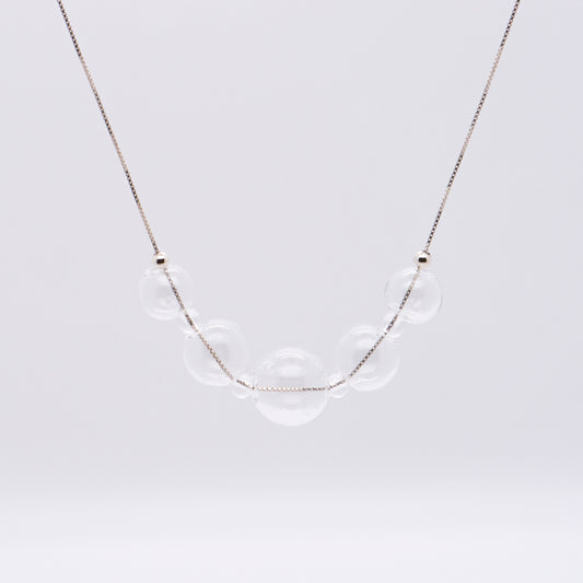 Bubble Nebula - Bubble Dainty Necklace (Silver)