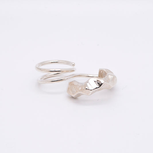 Meteor - Lost Stars Silver Two Fingers Ring (Silver)