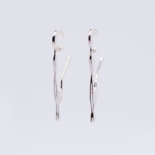 Space Ice - Drop Earrings (Silver) 