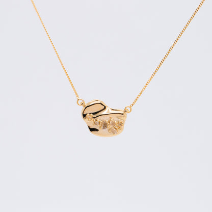 Space Ice - Herkimer Diamond Necklace (18K Gold Plated) 