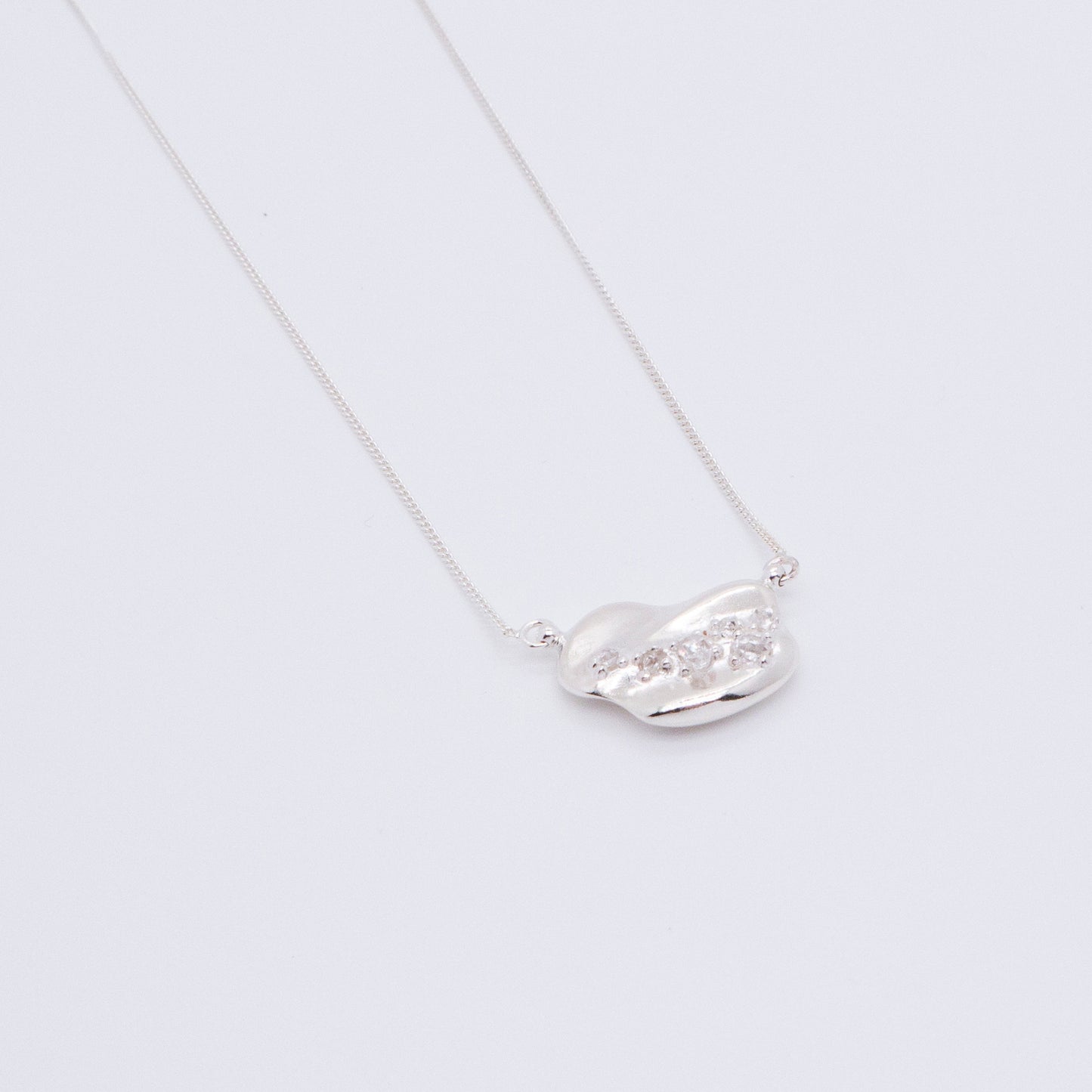 Space Ice - Herkimer Diamond Necklace (Silver) 