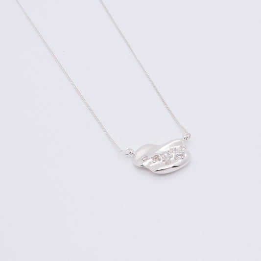 Space Ice - Herkimer Diamond Necklace (Silver) 