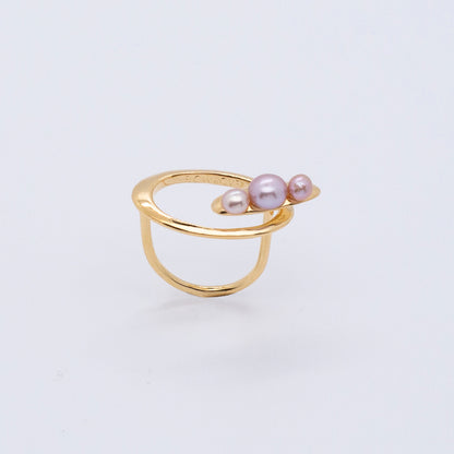 Multiverse - Time Travel Baby Pearl Ring (18K Gold Plated) 