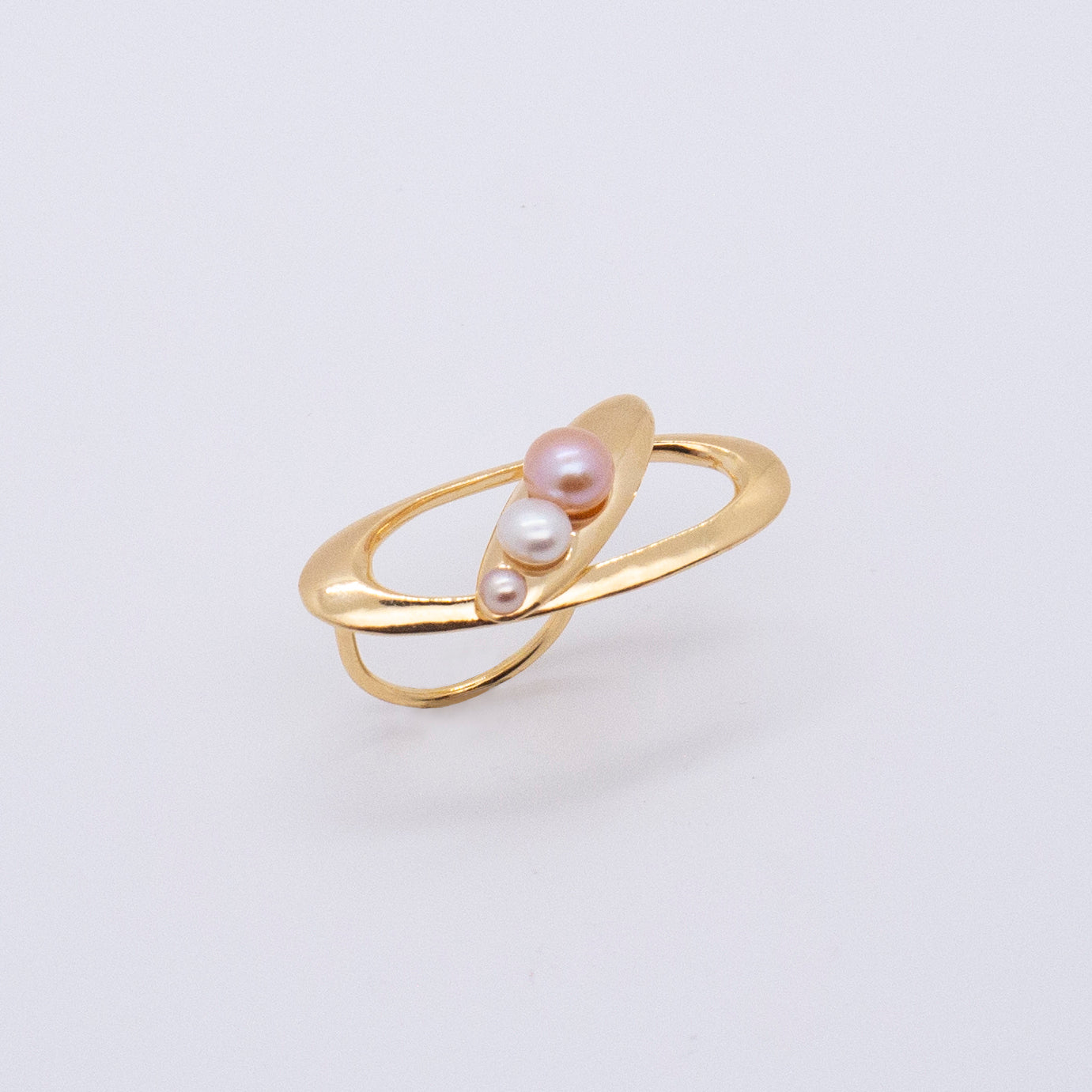 Multiverse - Time Travel Pearl Ring (18K Gold Plated) 