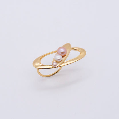 Multiverse - Time Travel Pearl Ring (18K Gold Plated) 