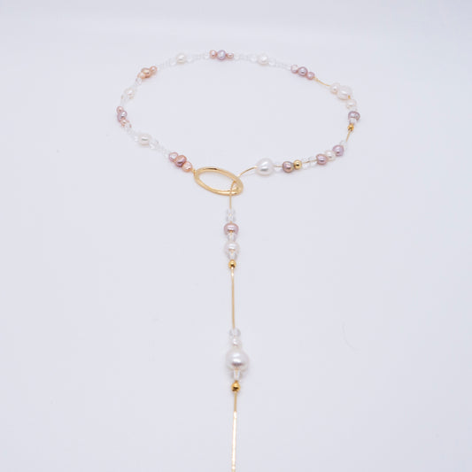 Multiverse - Time Travel Pearl Long Necklace (18K Gold Plated)