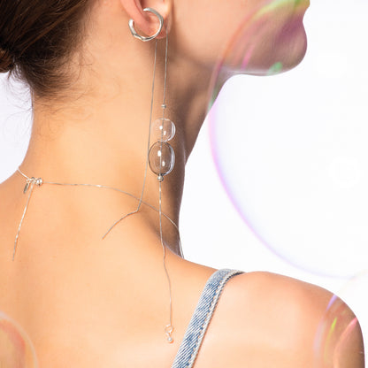 Bubble Nebula - Bubble Threader Earring (Silver) 