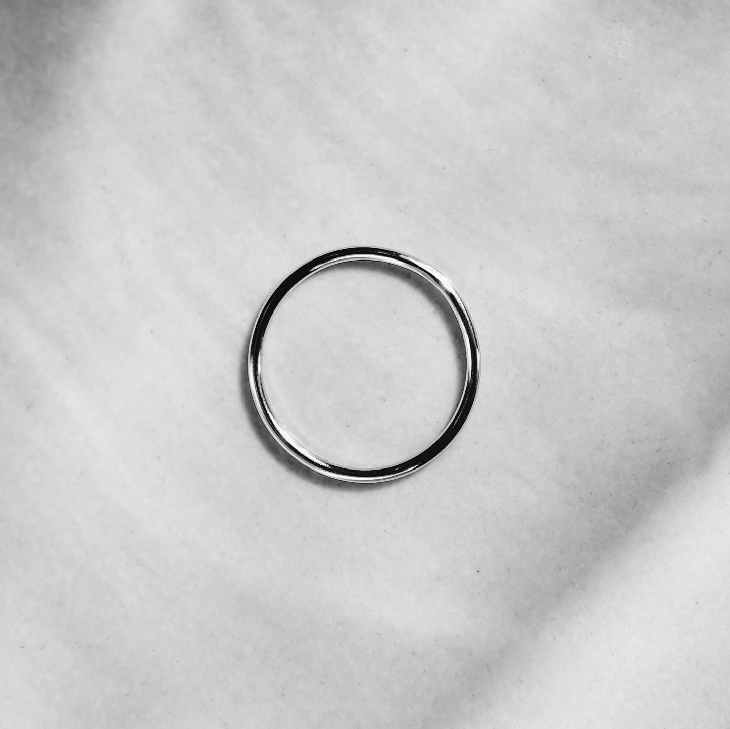 Luna - Moon Light Thread Silver Ring (Yellow+White Gold Plated) 