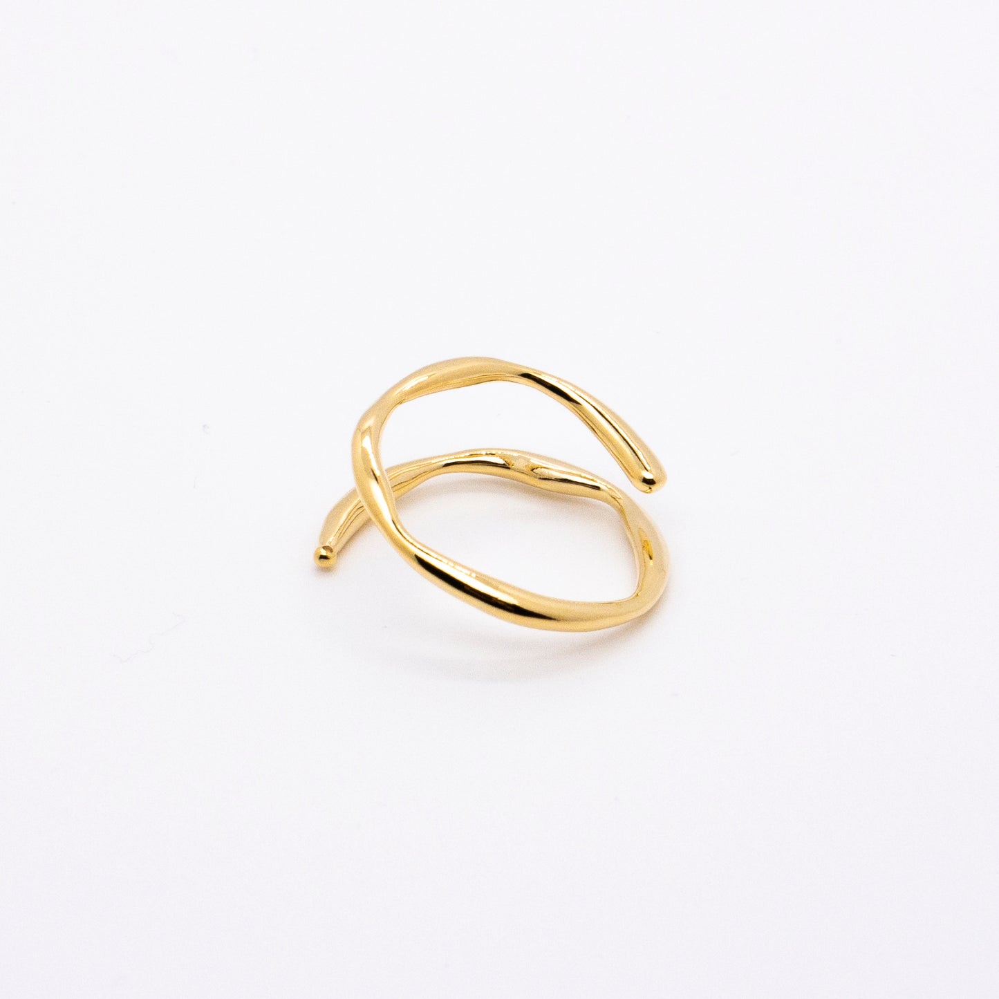 Bubble Nebula - Double Hoop Ear Cuff (14K Gold Plated) 