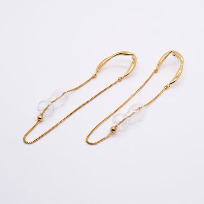 Bubble Nebula - Floating Bubbles Drop Earrings (Gold Plated)