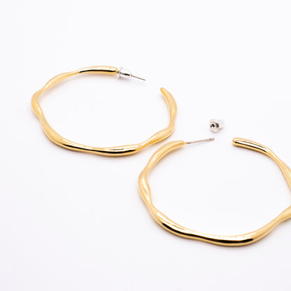 Bubble Nebula - Hoop Earrings (14K Gold Plated)