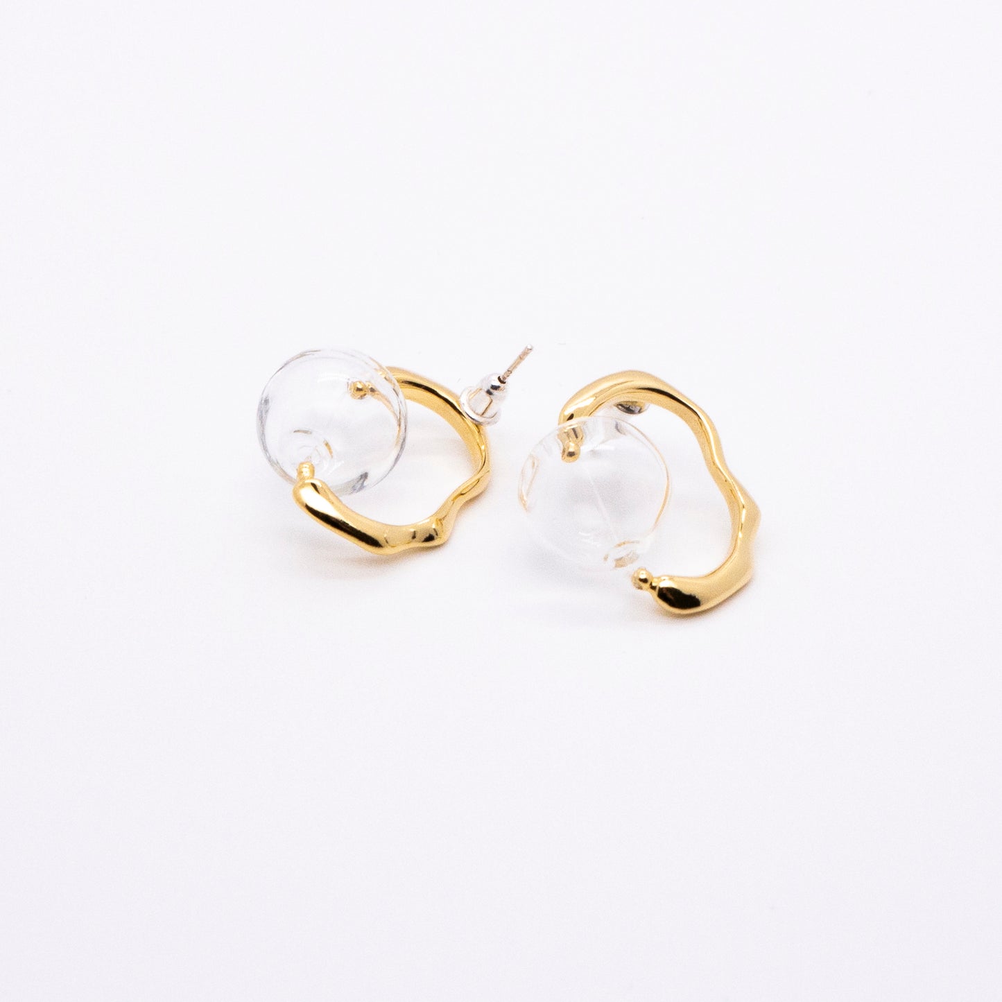 Bubble Nebula - Small Bubble Earrings (14K Gold Plated) 