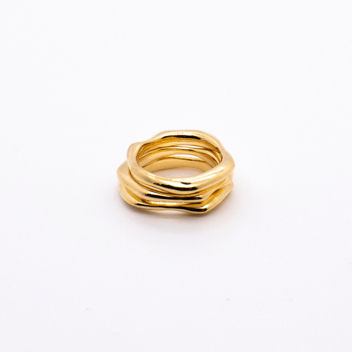 Bubble Nebula - Floating Ring (14K Gold Plated)