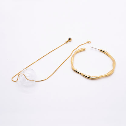 Bubble Nebula - Hoop Earrings (14K Gold Plated)