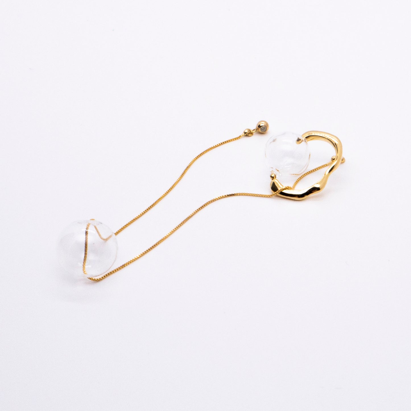 Bubble Nebula - Small Bubble Earrings (14K Gold Plated) 