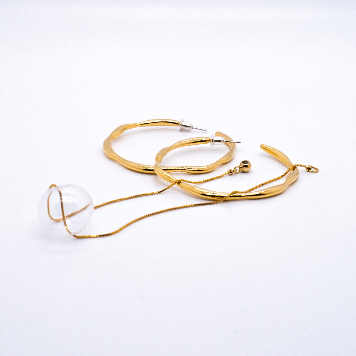 Bubble Nebula - Hoop Earrings (14K Gold Plated)