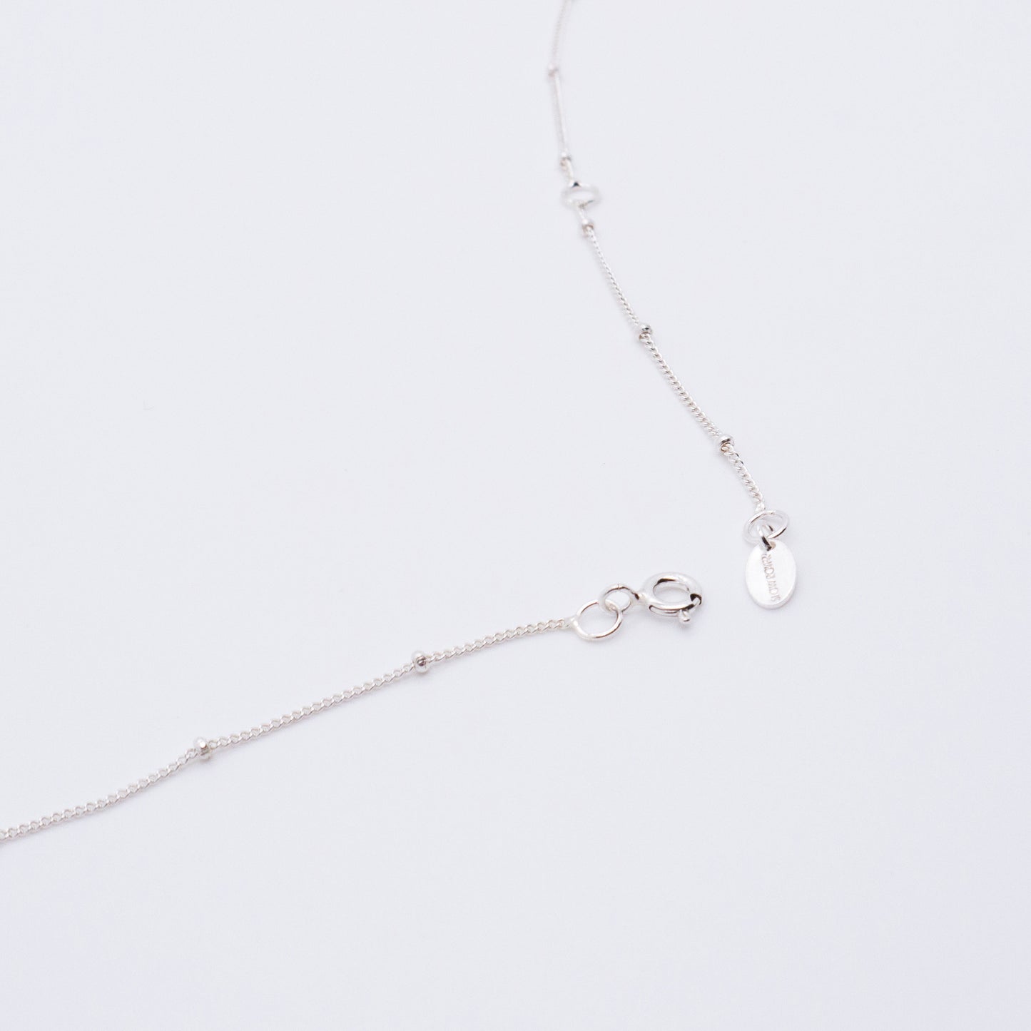 Space Ice - Beaded Chain Necklace (Silver / 18K Gold Plated Silver) 