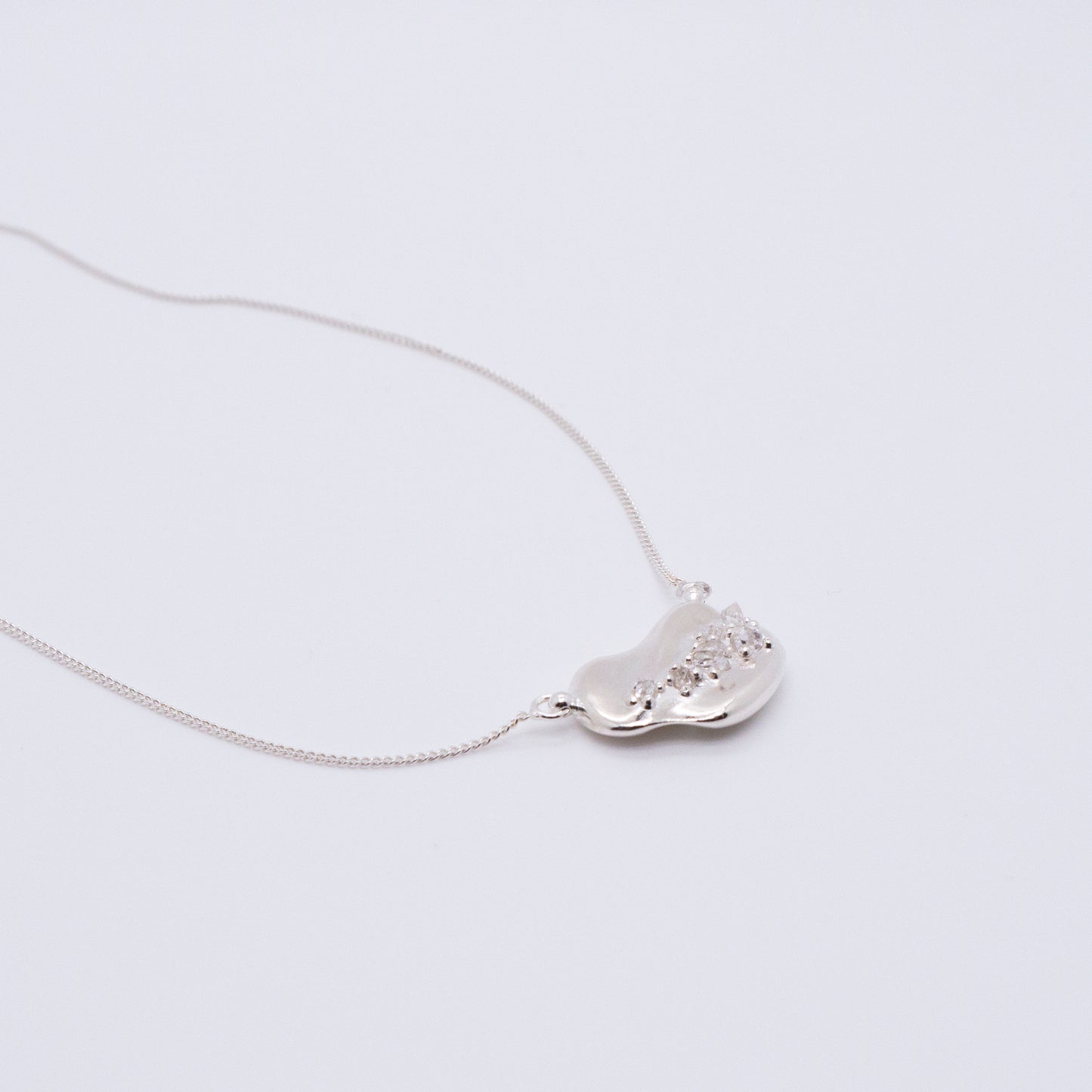 Space Ice - Herkimer Diamond Necklace (Silver) 