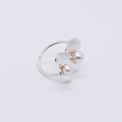 Multiverse - Parallel Universes Pearl Ring (Silver)