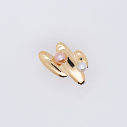 Multiverse - Parallel Universes Pearl Ring (18K Gold Plated) 