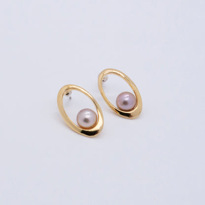 Multiverse - Classic Pearl Earrings (18K Gold Plated) 