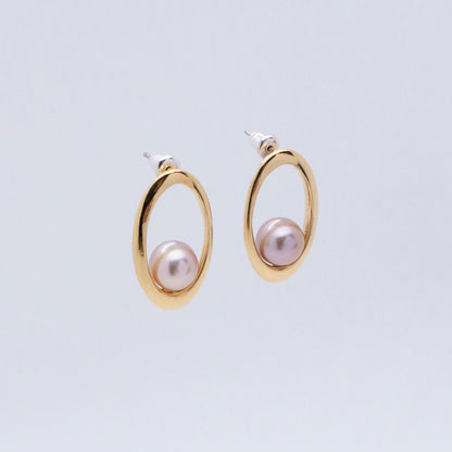 Multiverse - Classic Pearl Earrings (18K Gold Plated) 